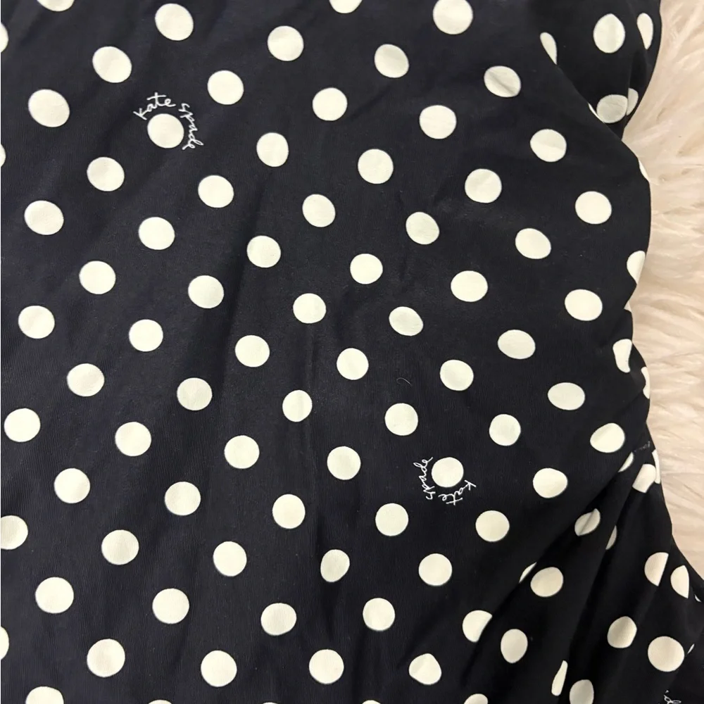 kate spade new york Polka Dot Buckle One Shoulder One Piece Swimsuit sz small